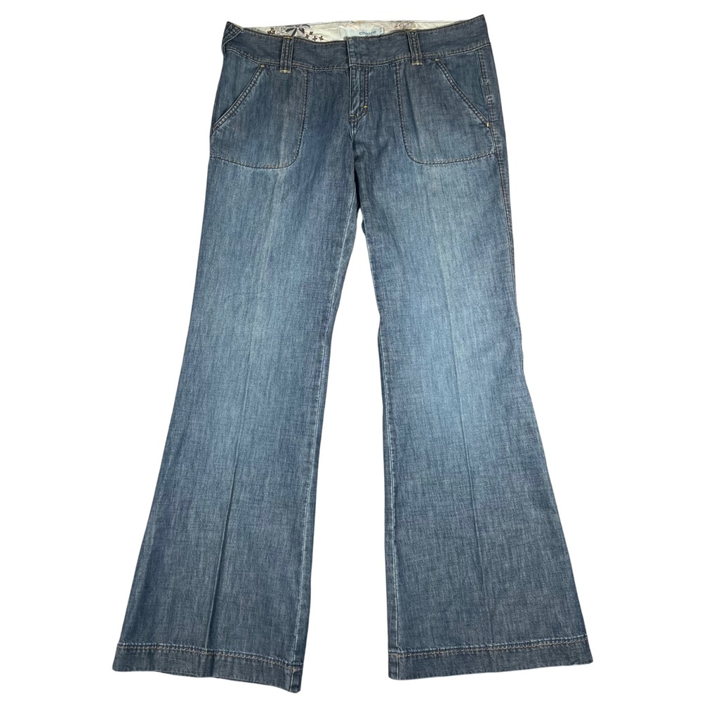 Choice Calvin Klein Jeans Womens 32 Blue Denim Wide Leg Flare High Rise